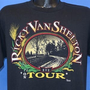 90s Ricky Van Shelton RVS On Tour Country Music Backroads t-shirt Large