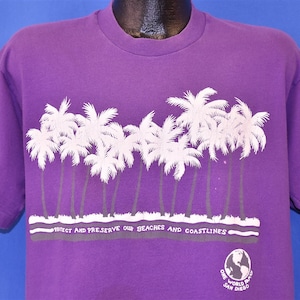 80s One World Family San Diego Protect Preserve Beaches t-shirt Large