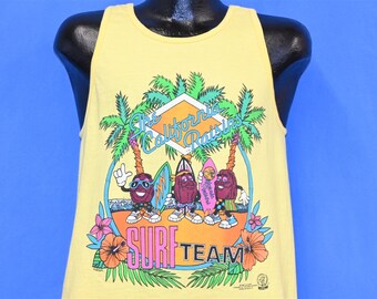 80s The California Raisins Surf Team Palm Trees Tank Top t-shirt Medium