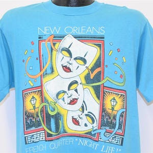 80s New Orleans French Quarter Night Life! Mardi Gras Louisiana t-shirt Large