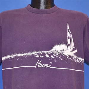 70s Distressed Hawaii Sailing Crazy Shirts Sailboats t-shirt Large