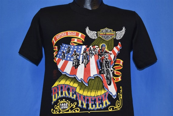 80s Harley Davidson Motorcycles Bike Week Daytona Beach Florida 