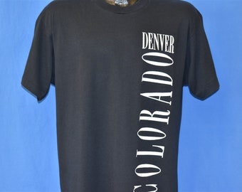 80s Denver Colorado Capital City Black Tourist t-shirt Large