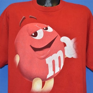 90s Red M&M Chocolate Candy Mascot Mars Funny t-shirt Extra Large