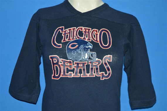 80s Chicago Bears Helmet Jersey T-shirt Youth Medium - Etsy