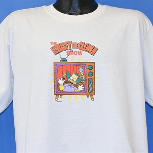 Y2K Simpsons Krusty The Clown Show Matt Groening Serie TV Cartone animato T-shirt Grande