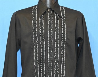 Ruffled Tuxedo Shirt - Etsy
