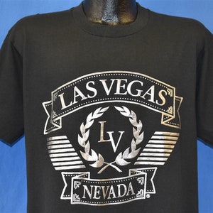 90s Las Vegas Nevada Black Travel Souvenir Tourist t-shirt Large