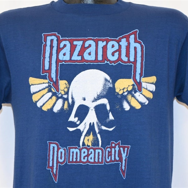 80s Nazareth Hard Rock Band No Mean City t-shirt Medium