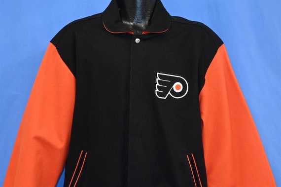 90s Philadelphia Flyers NHL Satin Lined JH Design Letterman Hockey