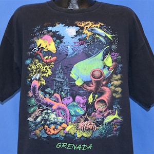 90s Grenada Caribbean island Tropical Fish Coral Reef Wildlife Vacation t-shirt Extra Large