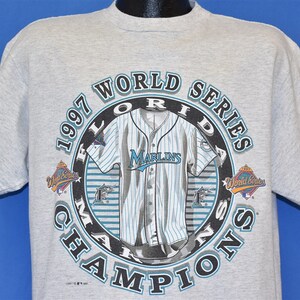 90s Florida Marlins 1997 World Series Champions MLB Baseball t-shirt Large