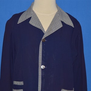 40er Jahre King Kole Togs Rayon Button Front Shirt Jugend Large
