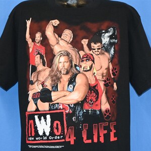 90s WCW nWo New World Order Hulk Hogan Kevin Nash Deadstock Wrestling t-shirt Large