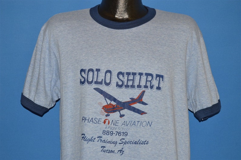 80s Phase One Aviation Flight School t-shirt Large