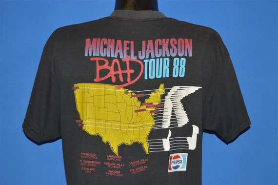 80s Michael Jackson Bad Tour 1988 t-shirt Large - image 3