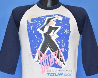 【超貴重】デヴィッド・ボウイ 1983年 シリアス・ムーンライト Tシャツ David Bowie】ロックTシャツ メンズ バンドTシャツ メンズ David