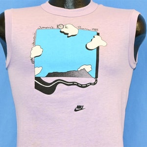 80s Nike Women's 10K Run Hawaii Race Muscle Tank Purple t-shirt Small