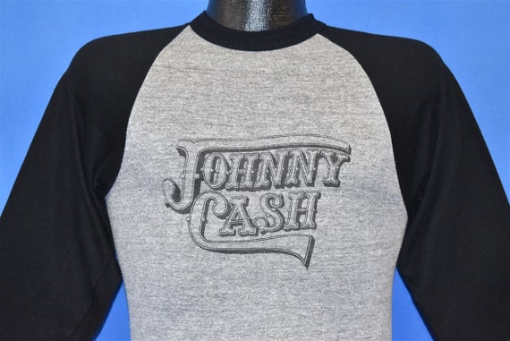 80s Johnny Cash Raglan Jersey Rayon Tri Blend Soft