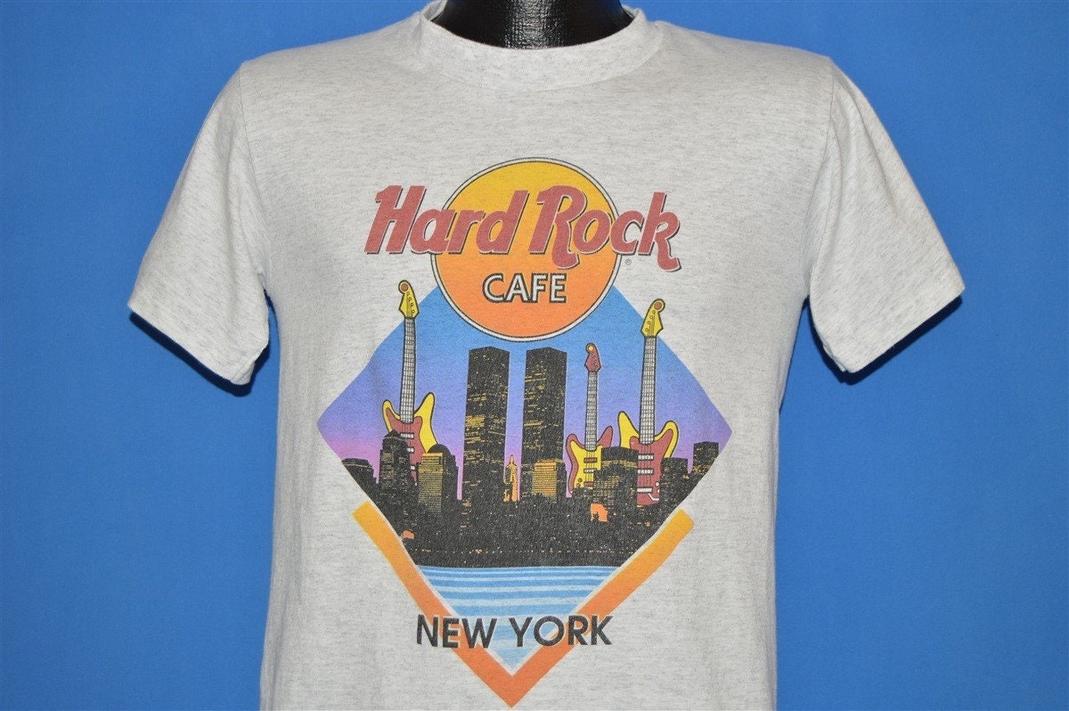 90s Hard Rock Cafe New York Skyline tshirt Small Etsy