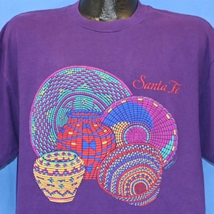 90s Santa Fe New Mexico Pueblo Pottery Southwestern Puffy Paint t-shirt Extra Large
