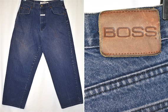 90s Hugo Boss Dark Blue Denim Baggy 