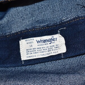 80s Wrangler Dark Denim Stretch Jeans Blue Pant Size 30 image 5