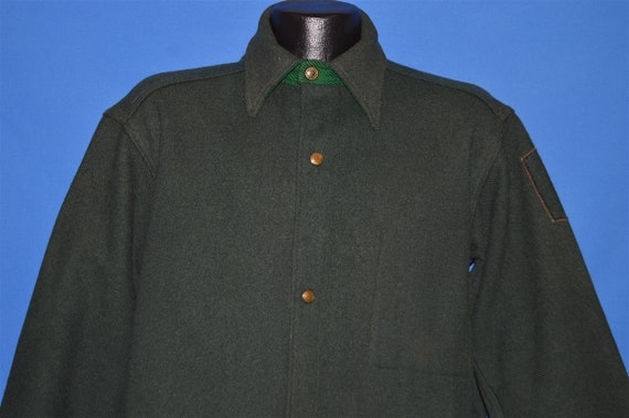 40s Woolrich Dark Wool Hunting Jacket shirt Large