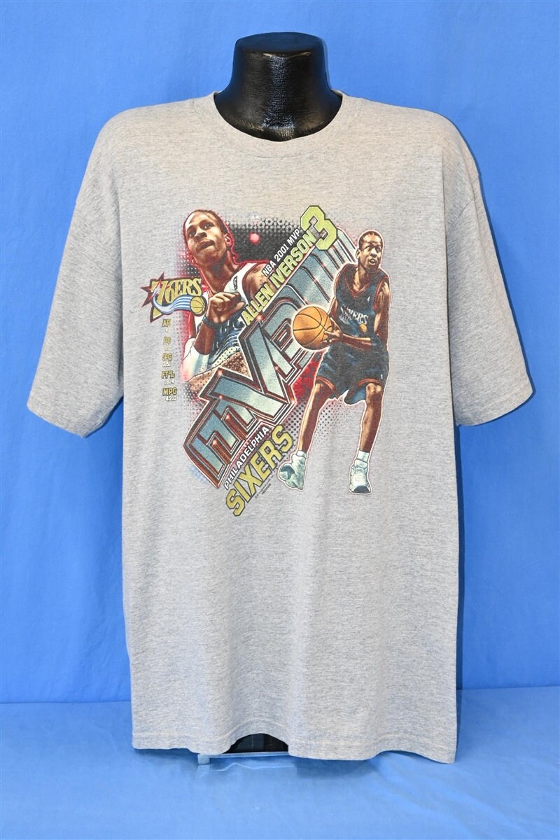 Allen iverson t shirt sixers outlet
