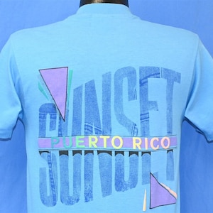 80s Puerto Rico Sunset Sunwear Tourist Souvenir t-shirt Small