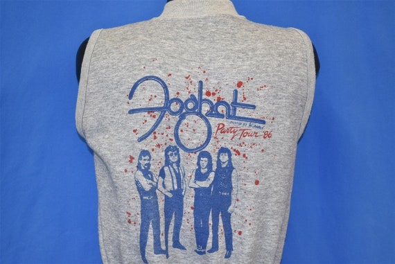 80s Foghat Party Tour 1986 Sleeveless Sweatshirt … - image 1