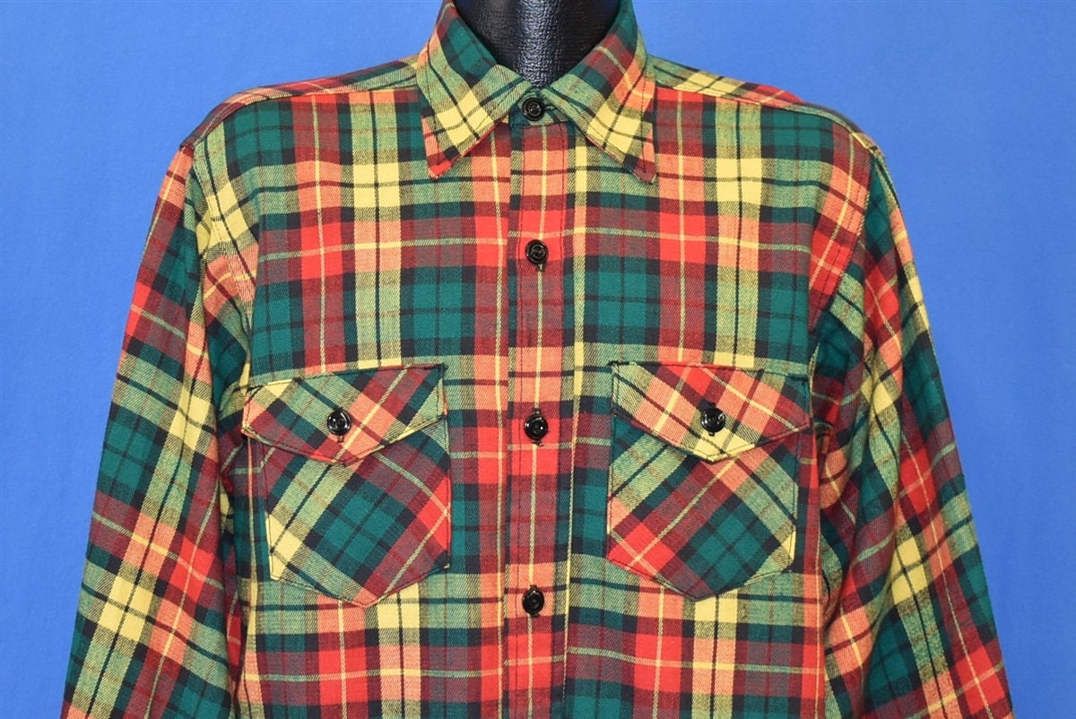 Red and yellow plaid shirt cheap