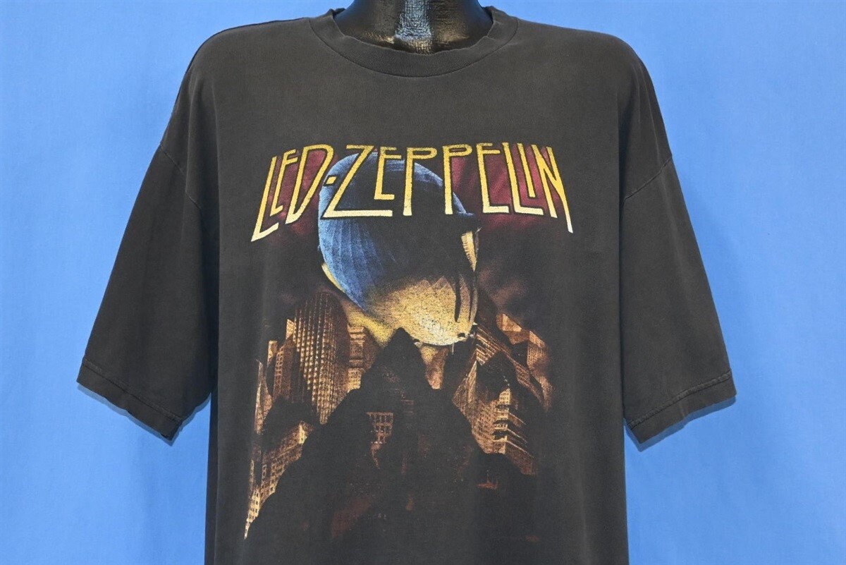 90s Led Zeppelin Page Plant Bonham Jones Rock Band Icarus Distressed T shirt Extra Large Etsy Israel