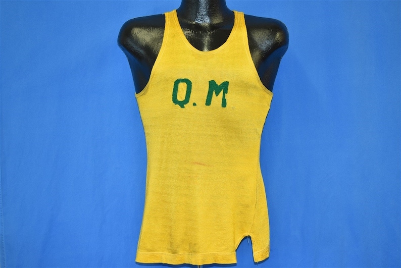 Quartermaster Basketball Gold Jersey t-shirt Small 50s Q.M