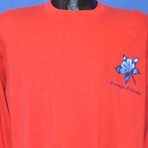 80s Durango Colorado Blue Columbine Flower Tourist t-shirt Large