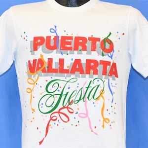 80s Puerto Vallarta Party Fiesta Mexico Decoration t-shirt Medium