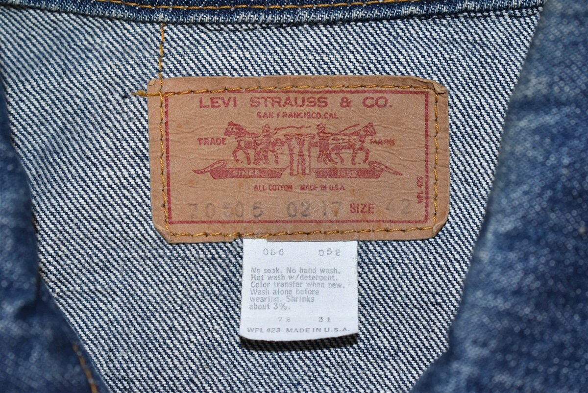 80s Levis 70505 Typ 3 Trucker Dark Denim Jean Jacket Medium 80s Levis 70505 Typ 3 Trucker Dark Denim Jean Jacket Medium