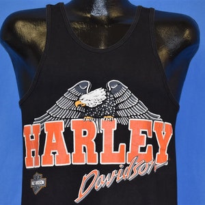 80s Harley Davidson Seacoast Sunset Biker New Hampshire Tank Top t-shirt Small