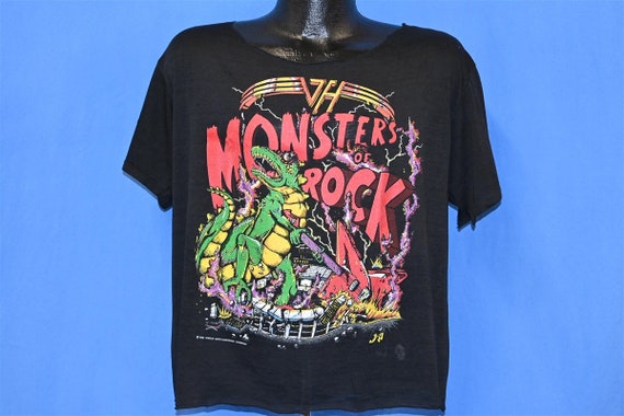 80s Van Halen Monsters of Rock Tour 1988 Sammy Hagar Cut Neck Distressed  T-shirt Large -  Canada