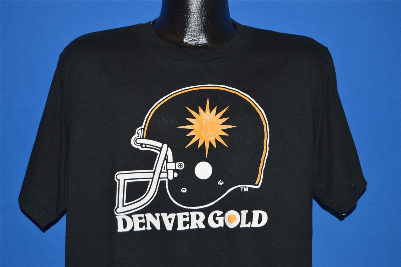 80s USFL Denver Gold tshirt Large Etsy