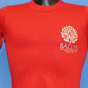 Camiseta de recuerdo del casino Bally&#39;s Park Place de Atlantic City, Nueva Jersey, de los años 80, talla extra pequeña