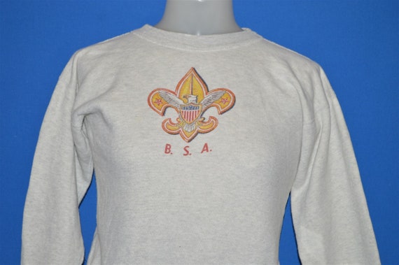 50s Boy Scout Fleur De Lis Sweatshirt Extra Small