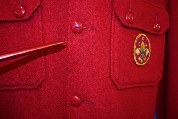80s Boys Scouts Leader BSA Red Wool Order of the … - image 4