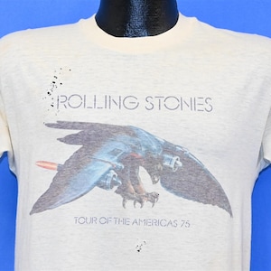 70s Rolling Stones Tour of the Americas 1975 Rock n Roll Distressed Concert t-shirt Medium
