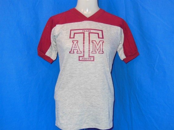 80s Texas A&M Aggies Jersey Style Gray and Maroon… - image 2