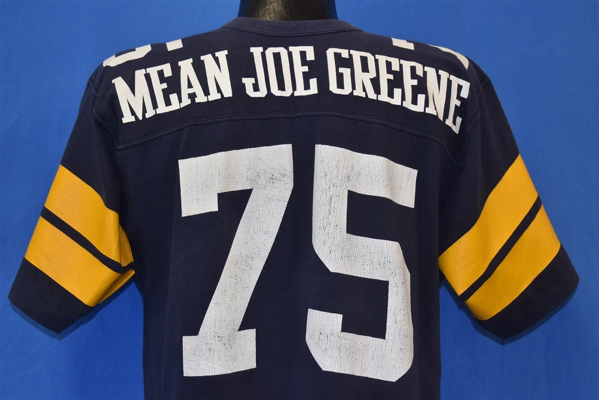 Discover 80s Mean Joe Greene #75 Pittsburg Steeler Football Jersey t-shirt Large