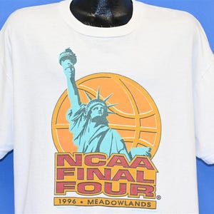 90s NCAA Final Four 1996 Meadowlands College Basketball Statue of Liberty t-shirt Extra Large