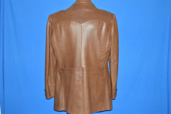 70s Remy Buffalo Button Leather Suit Jacket Size … - image 4
