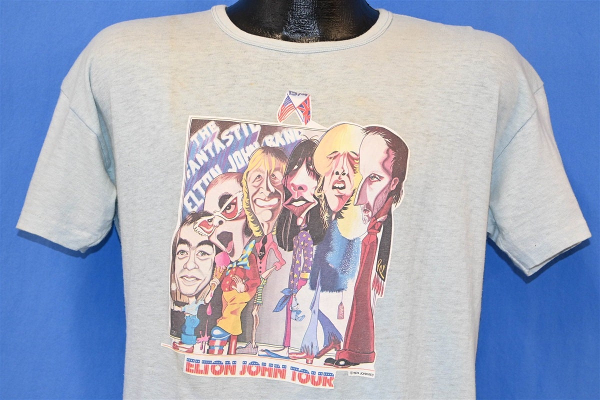 70s the Fantastic Elton John Band Concert Tour Caricature Iron on Graphic  Music T-shirt Large - Etsy