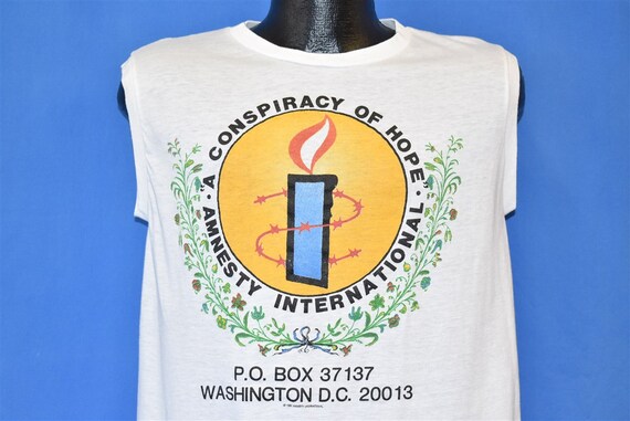 80s Amnesty International Conspiracy Hope Concert T Shirt Etsy